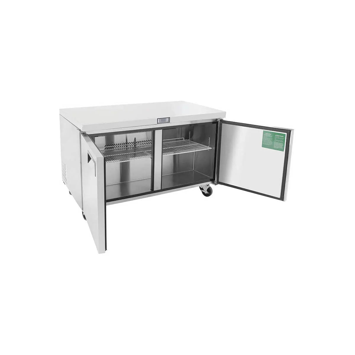 New Atosa MGF8407GR 60'' (2) Door Undercounter Freezer