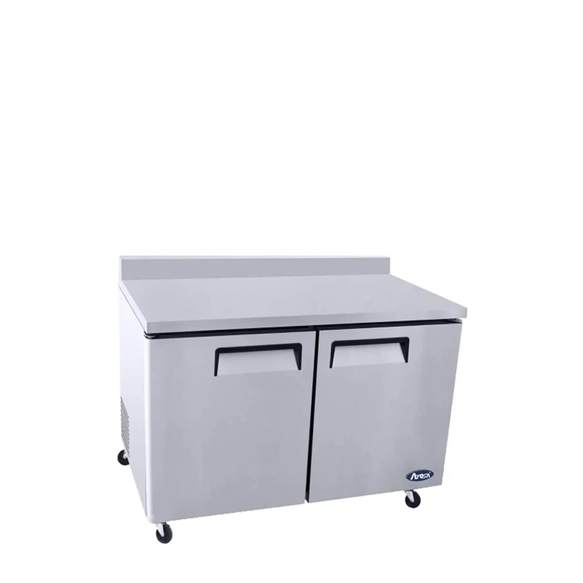 New Atosa MGF8409GR 48" (2) Door Worktop Refrigerator w/ Backsplash - Falcon Restaurant Supply - 2