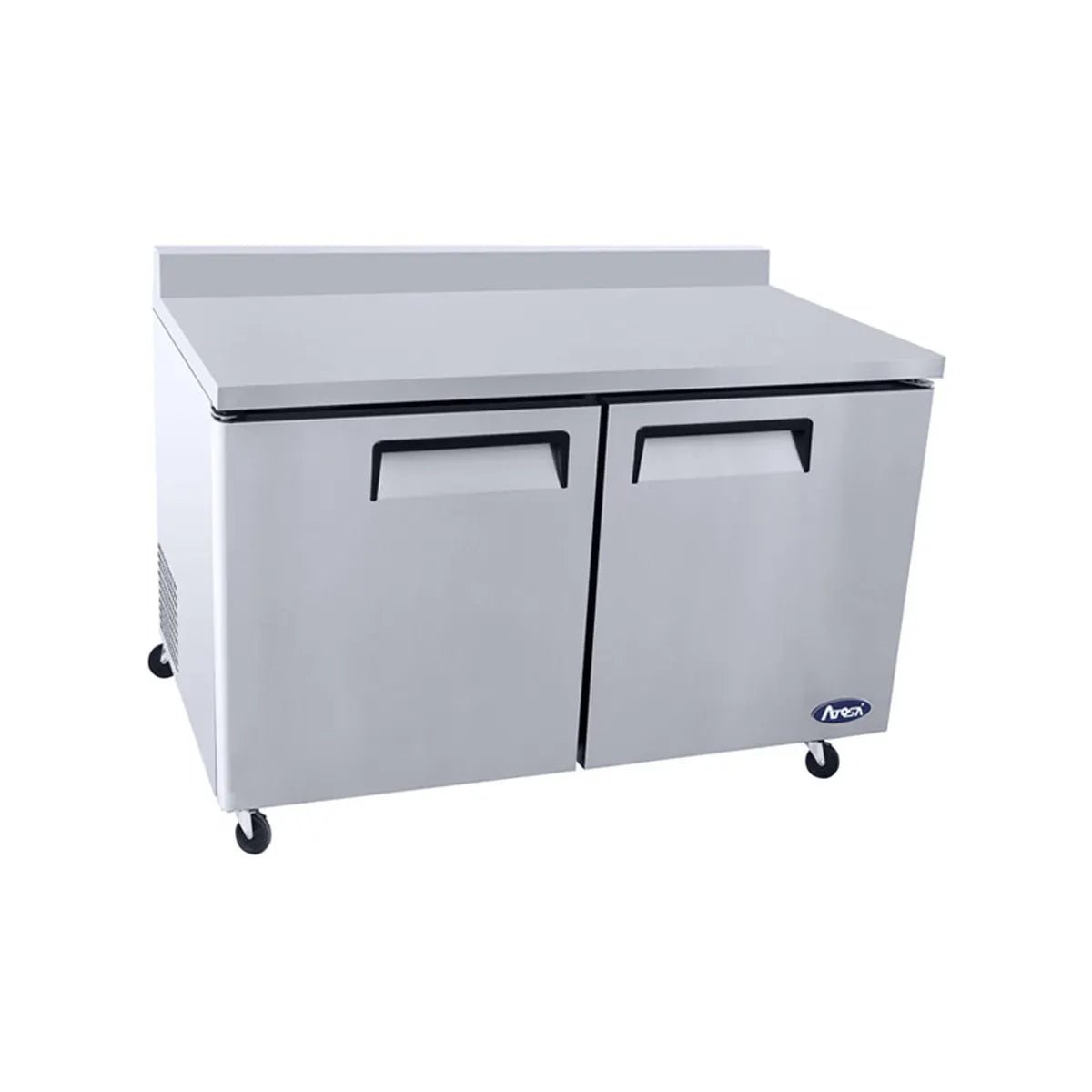 New Atosa MGF8410GR 60" (2) Door Worktop Refrigerator w/ Backsplash - Falcon Restaurant Supply - 2