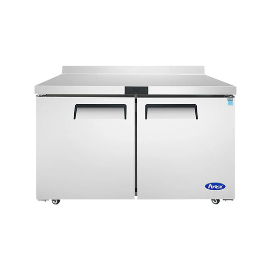 New Atosa MGF8413GR 48" (2) Door Worktop Freezer w/ Backsplash