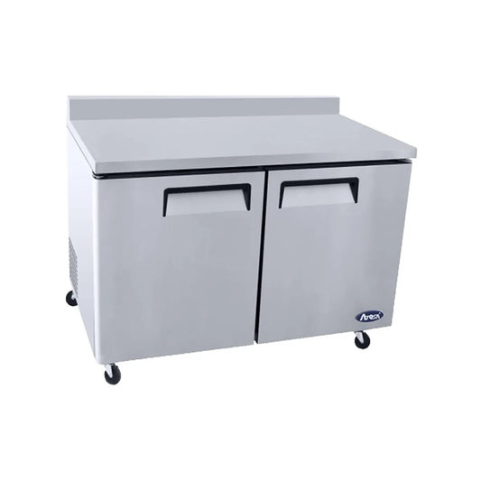 New Atosa MGF8413GR 48" (2) Door Worktop Freezer w/ Backsplash