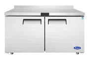 New Atosa MGF8414GR 60" Worktop (2) Door Freezer w/ Backsplash - Falcon Restaurant Supply - 1