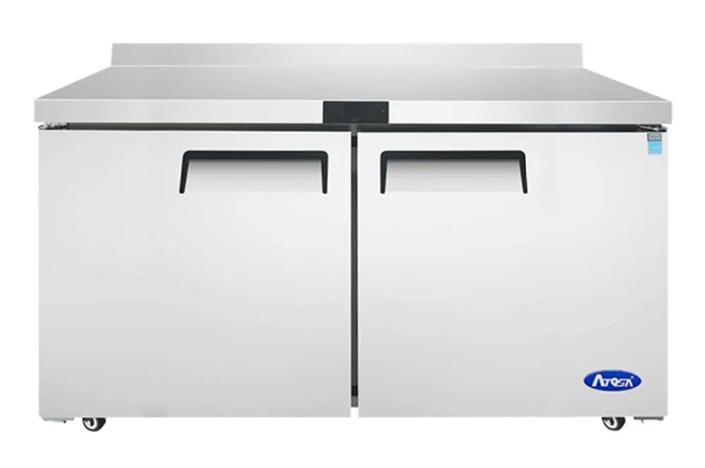 New Atosa MGF8414GR 60" Worktop (2) Door Freezer w/ Backsplash