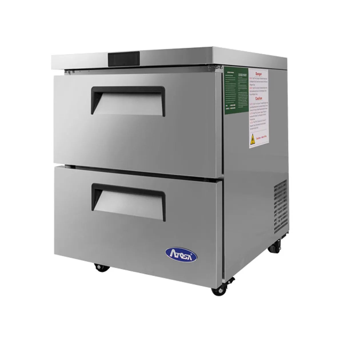 New Atosa MGF8415GR 27'' Two-Drawer Undercounter Refrigerator