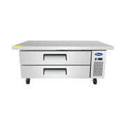 New Atosa MGF8452GR 60" Extended Top Refrigerated Chef Base with 52" Cabinet - Falcon Restaurant Supply - 1