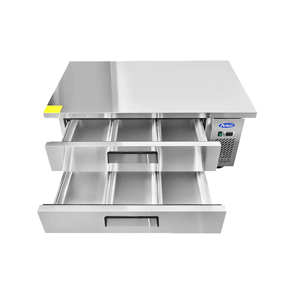 New Atosa MGF8452GR 60" Extended Top Refrigerated Chef Base with 52" Cabinet
