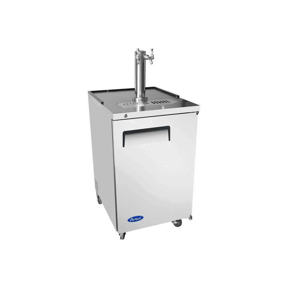 New Atosa MKC23GR 23" Keg Cooler with 1 Dual Tap Tower