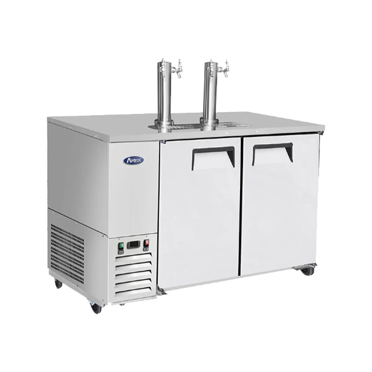 New Atosa MKC58GR 58'' Keg Cooler with 2 Dual Tap Towers