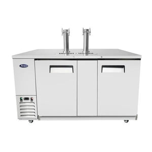 New Atosa MKC68GR 68'' Keg Cooler with 2 Dual Tap Towers