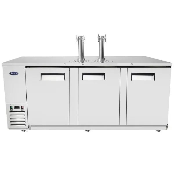 New Atosa MKC90GR 90'' Keg Cooler with 2 Dual Tap Towers