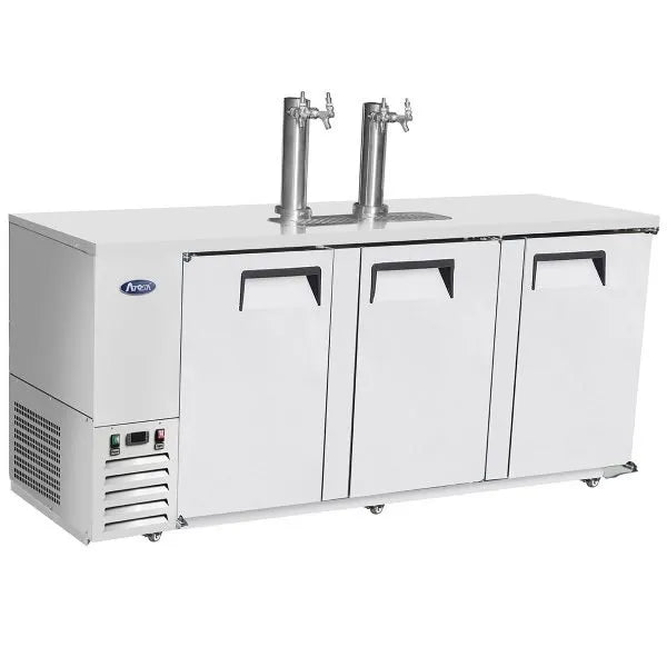 New Atosa MKC90GR 90'' Keg Cooler with 2 Dual Tap Towers