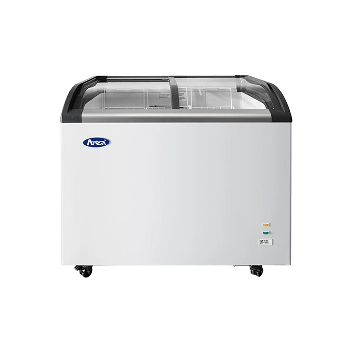 New Atosa MMF9110 Angle Curved Top Chest Freezer (Glass Arc Lid), 9 Cu Ft