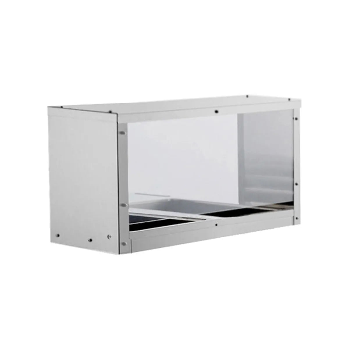 New Atosa MROS-2ST Overshelf/Sneezeguard for 2-Well Steam Table, SS201, 18G