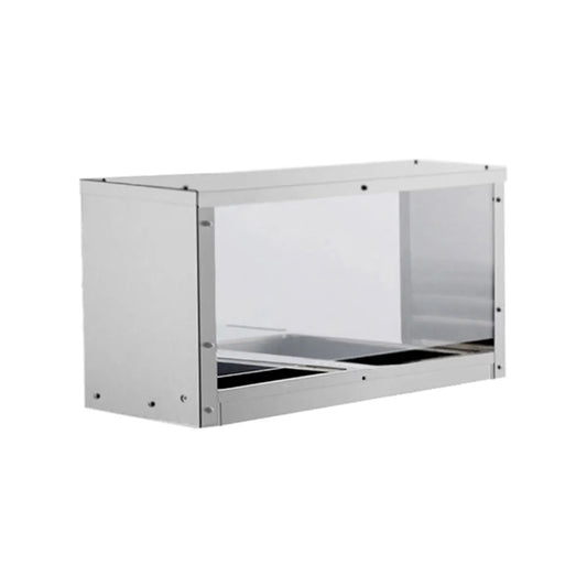 New Atosa MROS-2ST Overshelf/Sneezeguard for 2-Well Steam Table, SS201, 18G