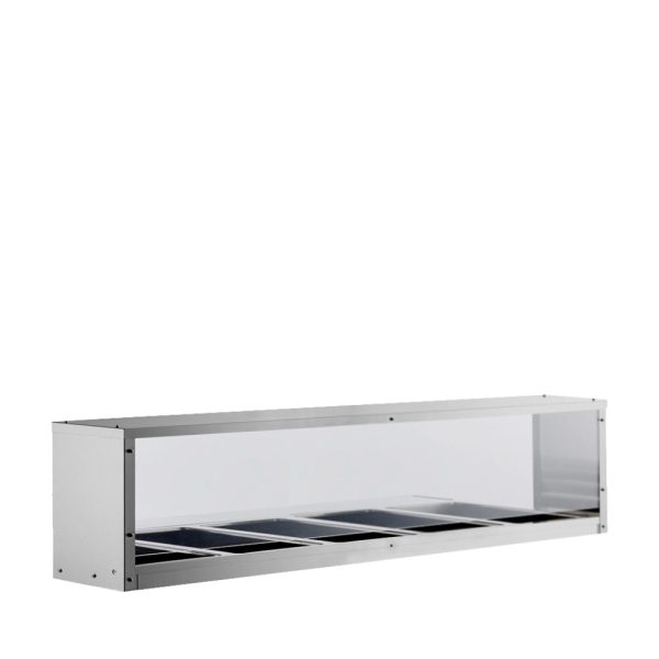 New Atosa MROS-5ST PCG9 Overshelf & Sneeze Guard for 5 Well Steam Tables and PCG9 Pasta Cooker