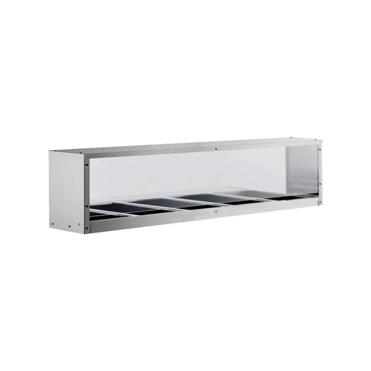 New Atosa MROS-5ST Overshelf/Sneezeguard for 5-Well Steam Table