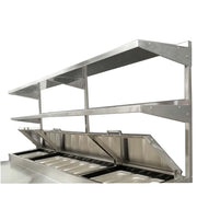 New Atosa MROS-93P Stainless Steel Double Overshelf for Pizza Prep Table