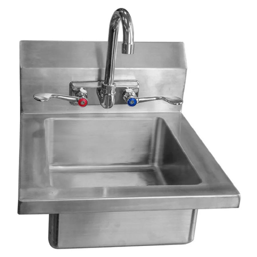 New Atosa MRS-HS-14 (W) Hand Sink with Wrist Blade Handle - 14"W x 16.5"D x 11"H