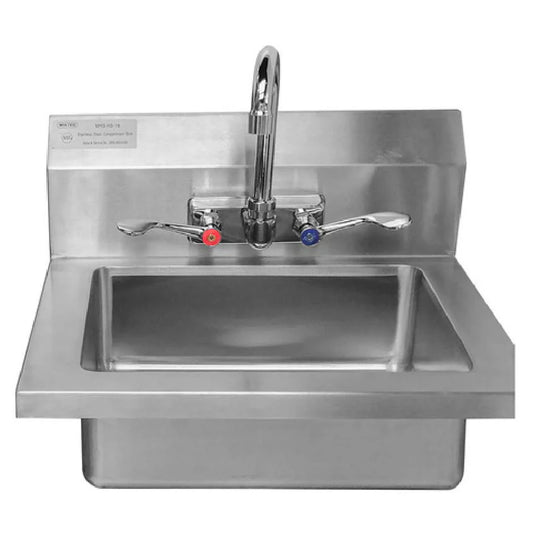 New Atosa MRS-HS-18 (W) Hand Sink with Wrist Blade Handle- 18"W x 14.5"D x 11"H