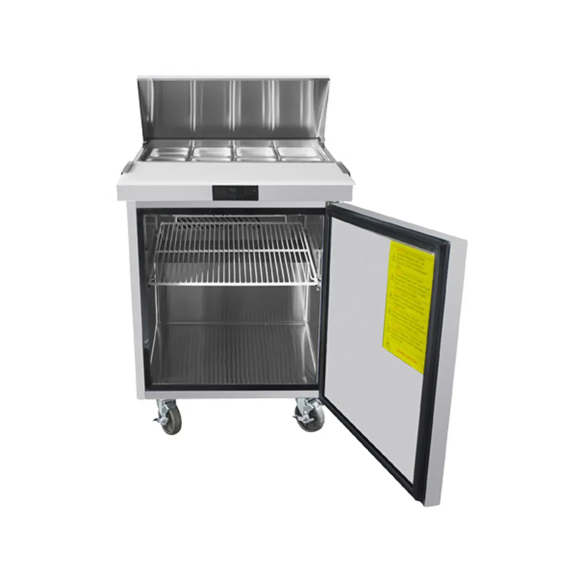 New Atosa MSF8301GR 27" Sandwich Prep. Table with (8) 6" Deep Poly Pans