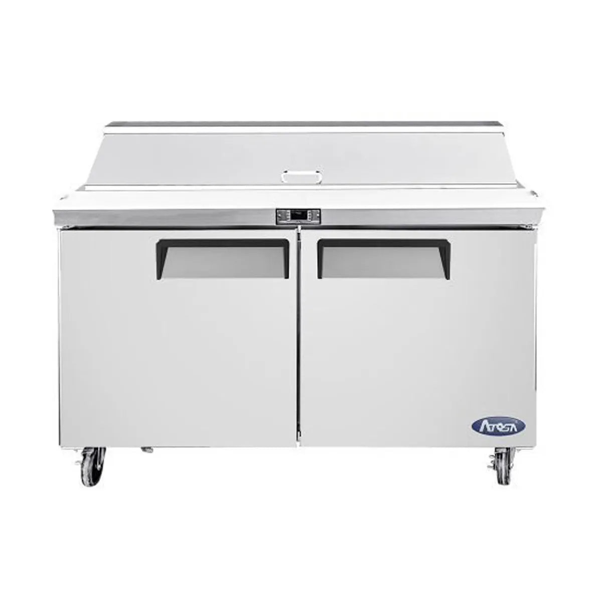 New Atosa MSF8302GR 48" Sandwich Prep. Table with (12) 6" Deep Poly Pans