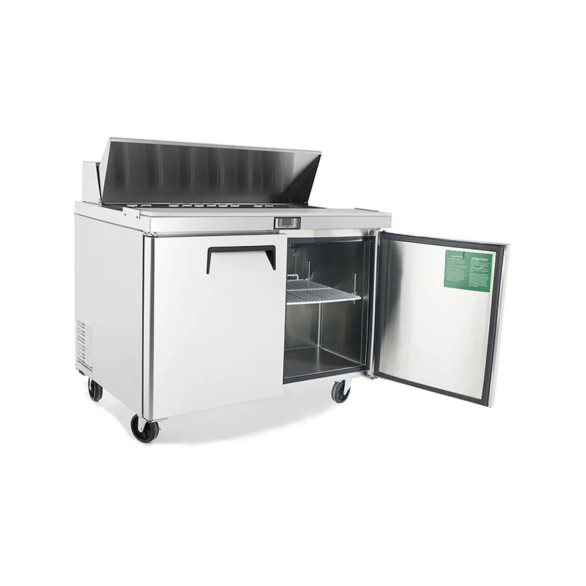 New Atosa MSF8302GR 48" Sandwich Prep. Table with (12) 6" Deep Poly Pans