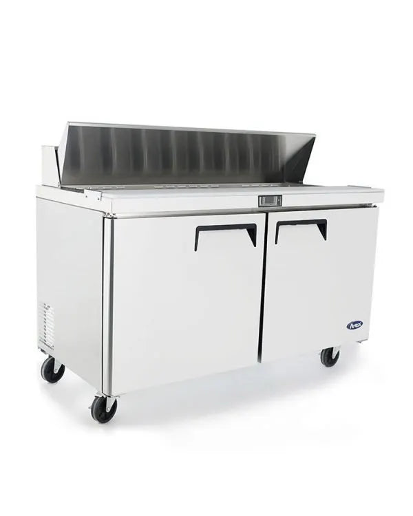 New Atosa MSF8303GR 60" Sandwich Prep. Table with (16) 6" Deep Poly Pans