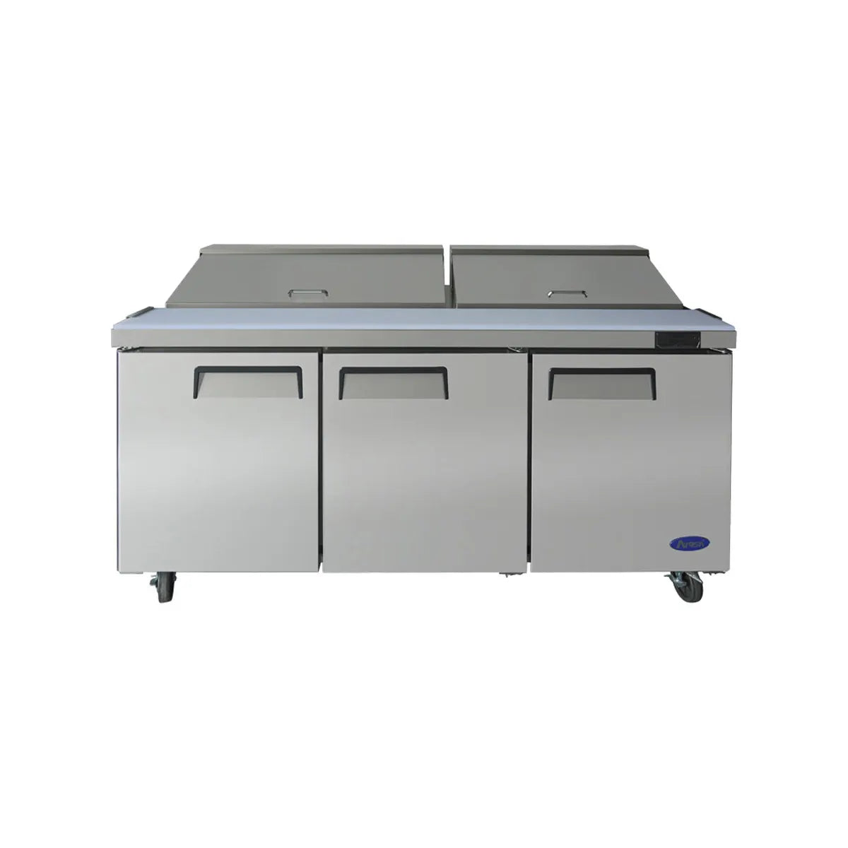 New Atosa MSF8304GR 72" Sandwich Prep. Table with (18) 6" Deep Poly Pans