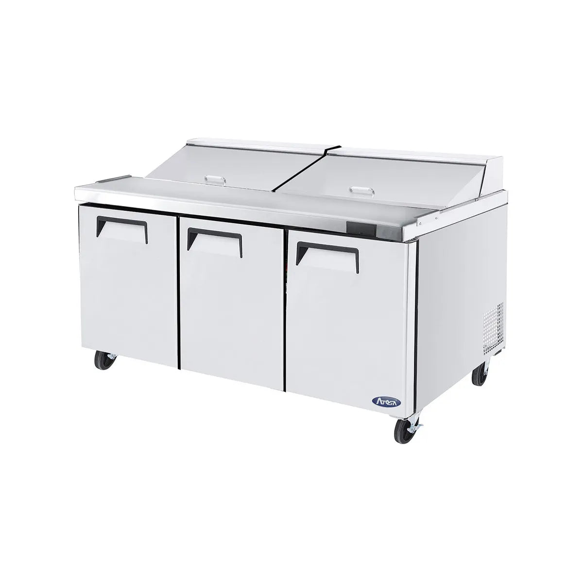 New Atosa MSF8304GR 72" Sandwich Prep. Table with (18) 6" Deep Poly Pans