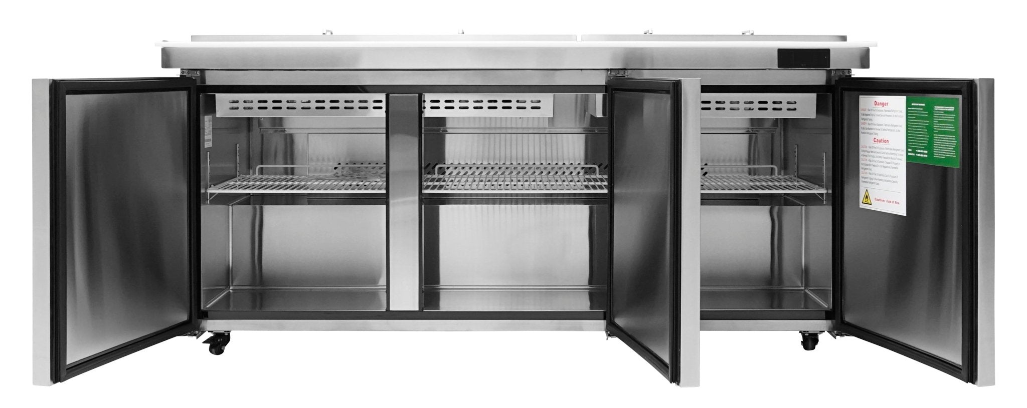 New Atosa MSF8308GR - NTCV 72" Mega Top Sandwich Prep. Table with Night Covers - Falcon Restaurant Supply - 2