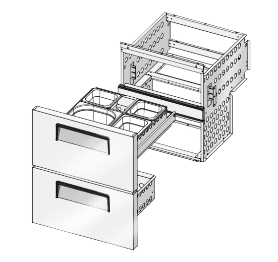 New Atosa MSF8310227A20 Drawer Cartridge for Prep Tables MSF8302GR/8304GR/8306GR/8308GR & MGF8402GR/8404GR/8409GR (Left/Right Door)