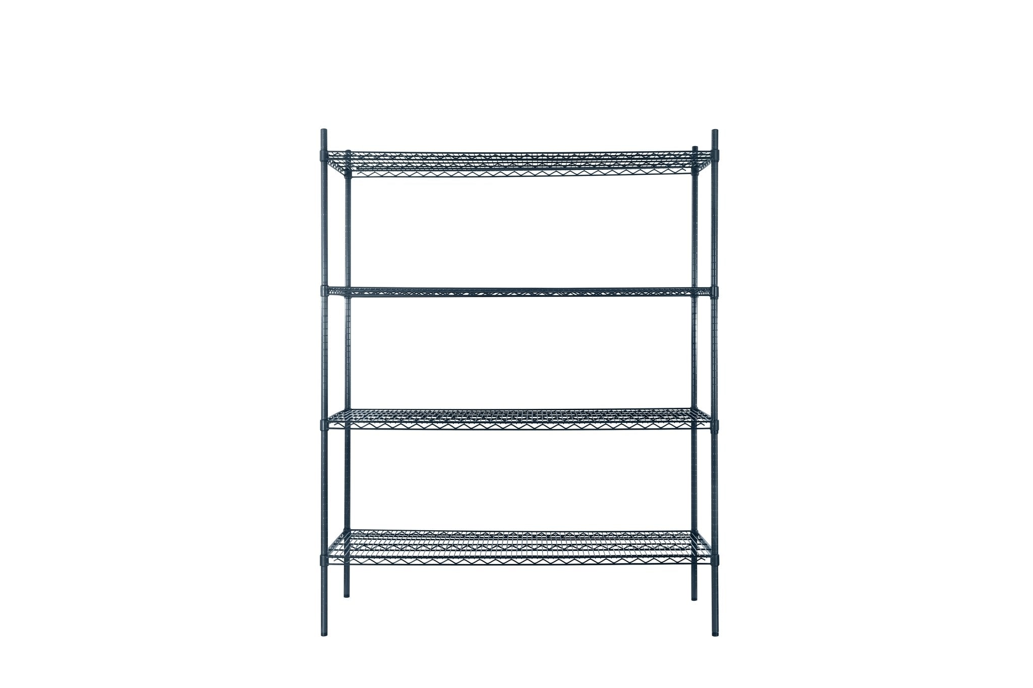 New Atosa MWSSE182474 4 - Shelf Epoxy Shelving Unit w/ 74" Posts (18"x24") - Slate Gray - Falcon Restaurant Supply - 1