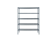 New Atosa MWSSE182486 5 - Shelf Epoxy Shelving Unit w/ 86" Posts (18"x24") - Slate Gray - Falcon Restaurant Supply - 1