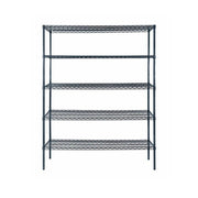 New Atosa MWSSE183686 5 - Shelf Epoxy Shelving Unit w/ 86" Posts (18"x36") - Slate Gray - Falcon Restaurant Supply - 1