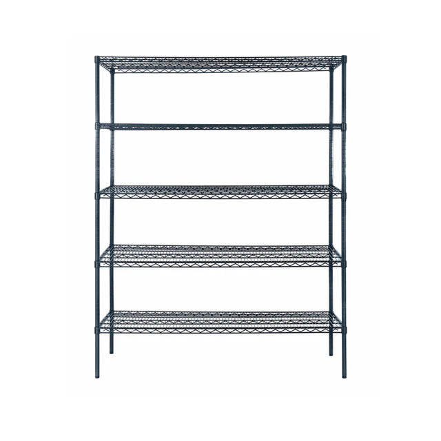 New Atosa MWSSE183686 5-Shelf Epoxy Shelving Unit w/ 86" Posts (18"x36") - Slate Gray
