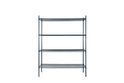 New Atosa MWSSE184874 4 - Shelf Epoxy Shelving Unit w/ 74" Posts (18"x48") - Slate Gray - Falcon Restaurant Supply - 1