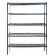 New Atosa MWSSE186086 5 - Shelf Epoxy Shelving Unit w/ 86" Posts (18"x60") - Slate Gray - Falcon Restaurant Supply - 1