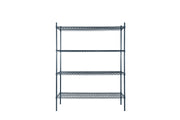 New Atosa MWSSE187274 4-Shelf Epoxy Shelving Unit w/ 74" Posts (18"x72") - Slate Gray