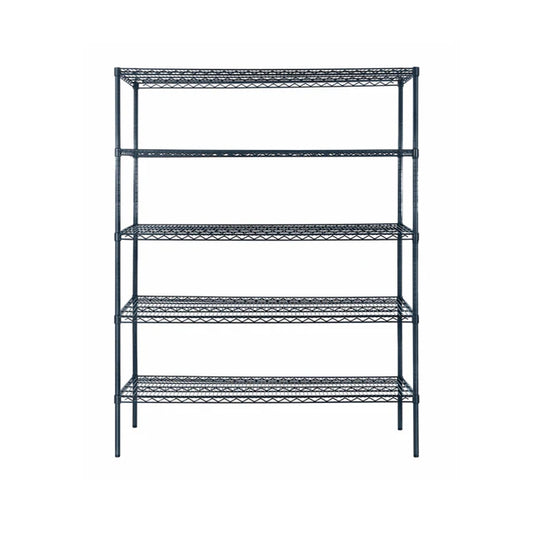 New Atosa MWSSE187286 5-Shelf Epoxy Shelving Unit w/ 86" Posts (18"x72") - Slate Gray