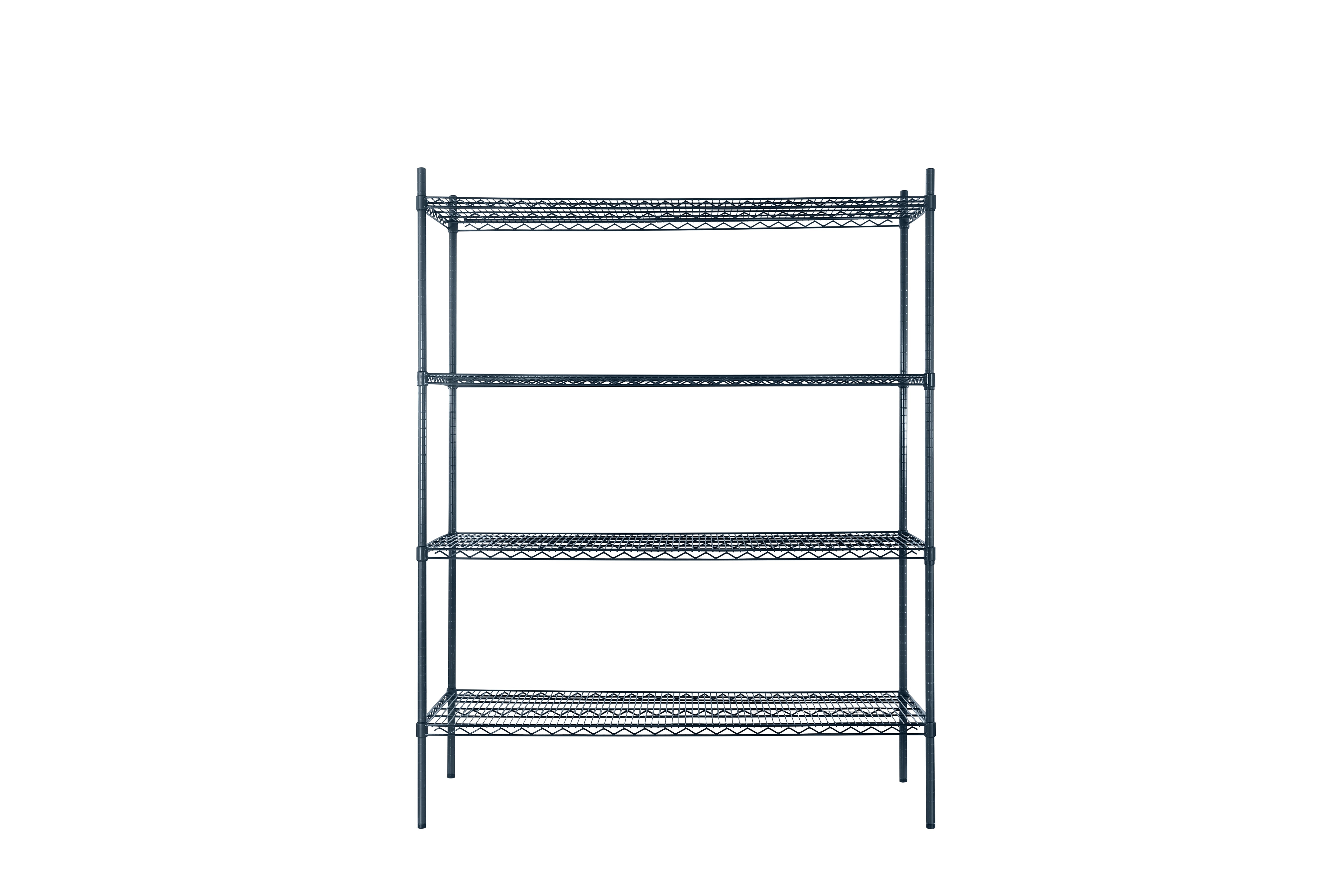 New Atosa MWSSE246074 4-Shelf Epoxy Shelving Unit w/ 74" Posts (24"x60") - Slate Gray