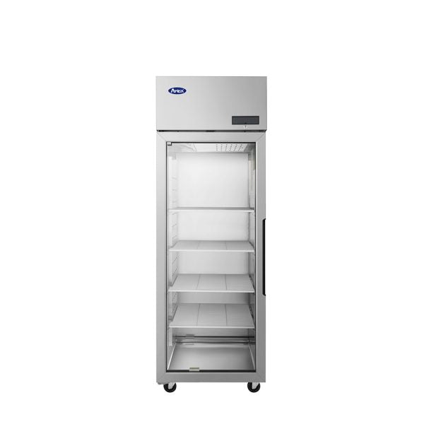 New Atosa PLUS-R1-GS-L-PT Pass-Thru Refrigerator - Glass Front Door & Solid Rear Door, Left Hinged