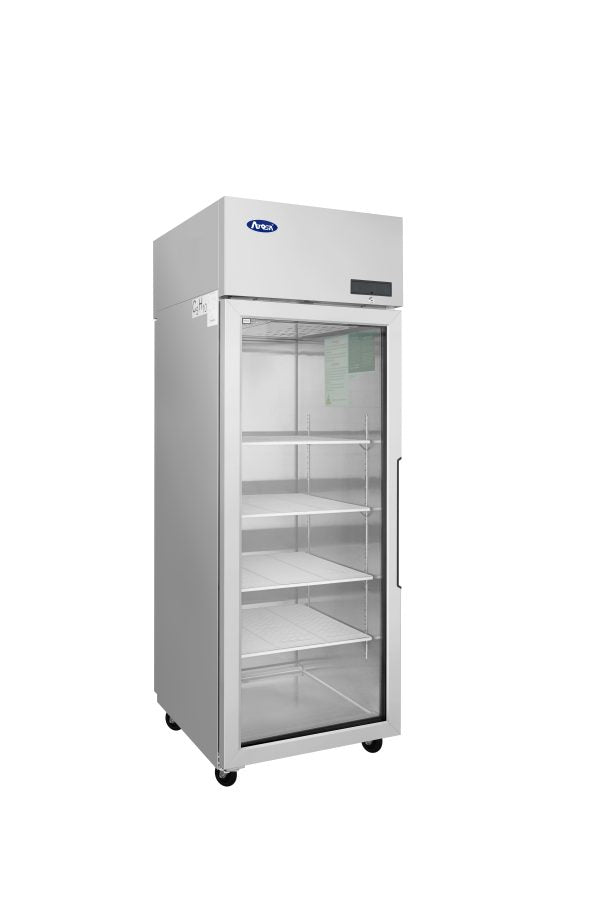 New Atosa PLUS-R1-GS-L-PT Pass-Thru Refrigerator - Glass Front Door & Solid Rear Door, Left Hinged