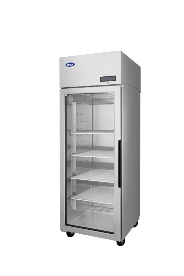 New Atosa PLUS-R1-GS-L-PT Pass-Thru Refrigerator - Glass Front Door & Solid Rear Door, Left Hinged