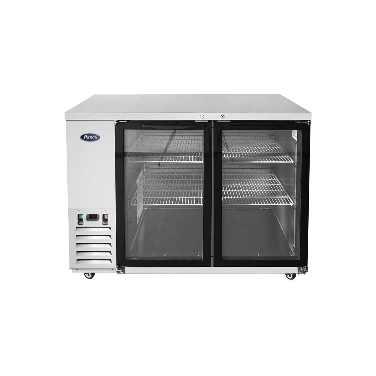 New Atosa SBB48GGRAUS1 48" Back Bar Cooler w/ Glass Door Shallow Depth Stainless Steel