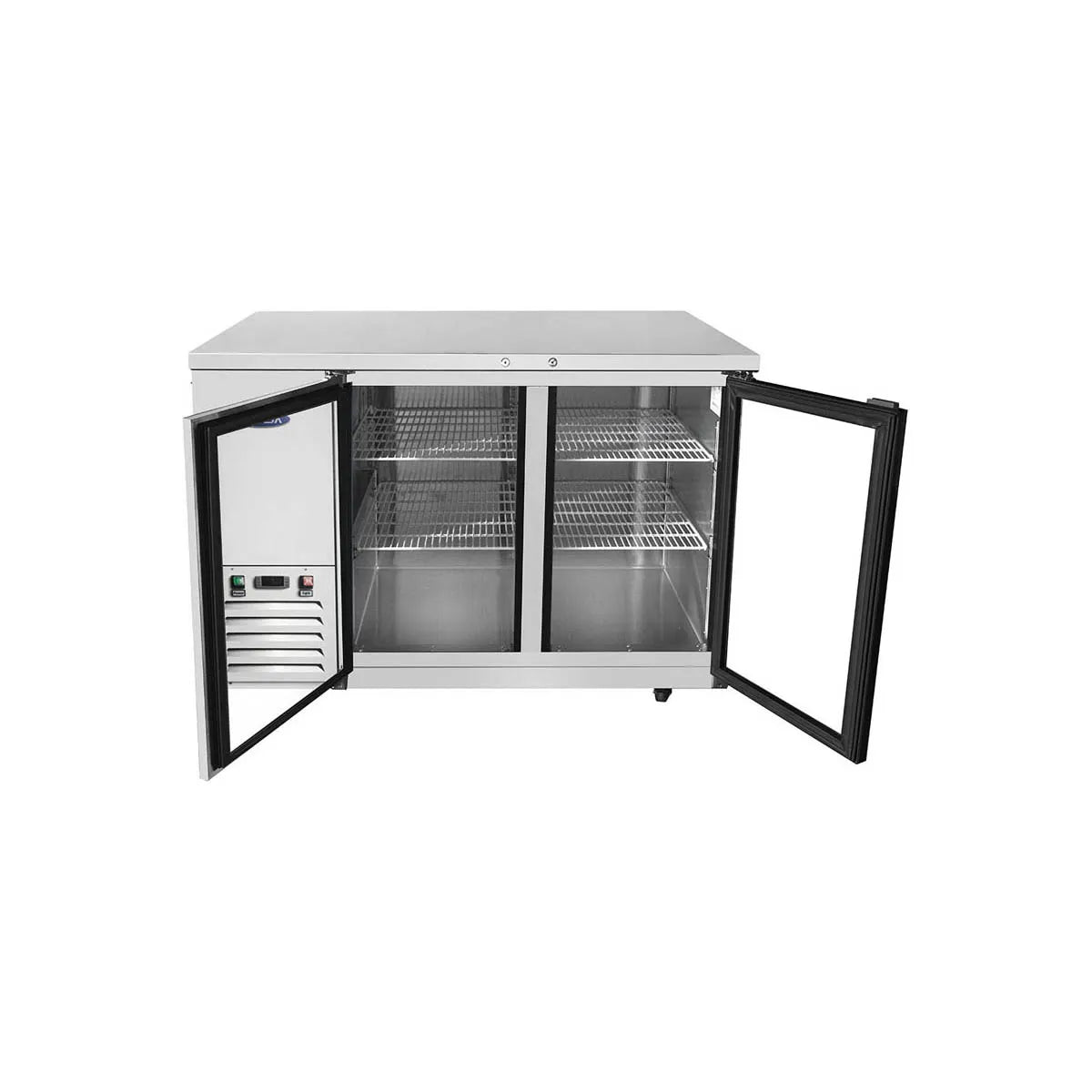 New Atosa SBB48GGRAUS1 48" Back Bar Cooler w/ Glass Door Shallow Depth Stainless Steel - Falcon Restaurant Supply - 2