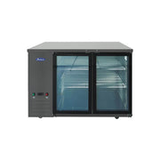 New Atosa SBB48GGRAUS2 48" Back Bar Cooler w/ Glass Door Shallow Depth - Black
