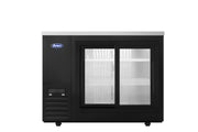 New Atosa SBB48SGGRAUS2 48" Back Bar Cooler w/ Sliding Glass Door Shallow Depth
(Black Exterior)