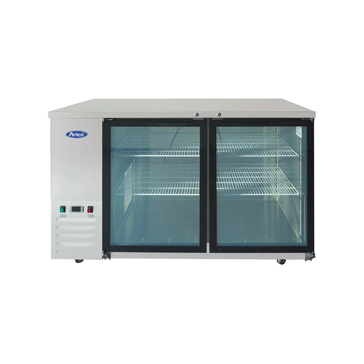 New Atosa SBB59GGRAUS1 59" Back Bar Cooler w/ Glass Door Shallow Depth Stainless Steel