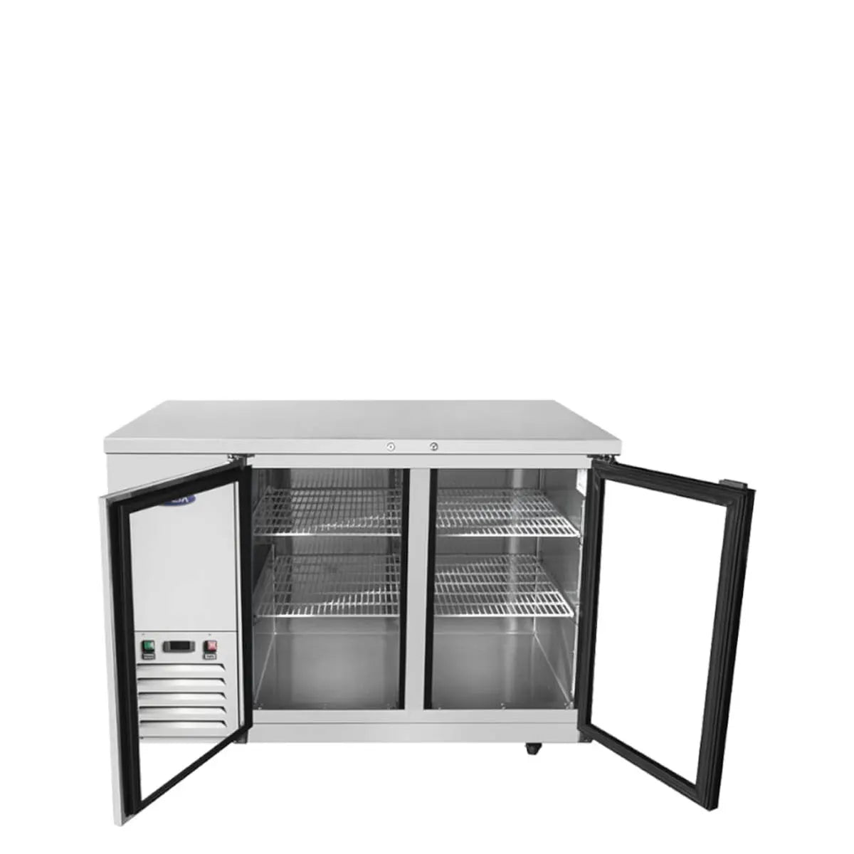 New Atosa SBB59GGRAUS1 59" Back Bar Cooler w/ Glass Door Shallow Depth Stainless Steel