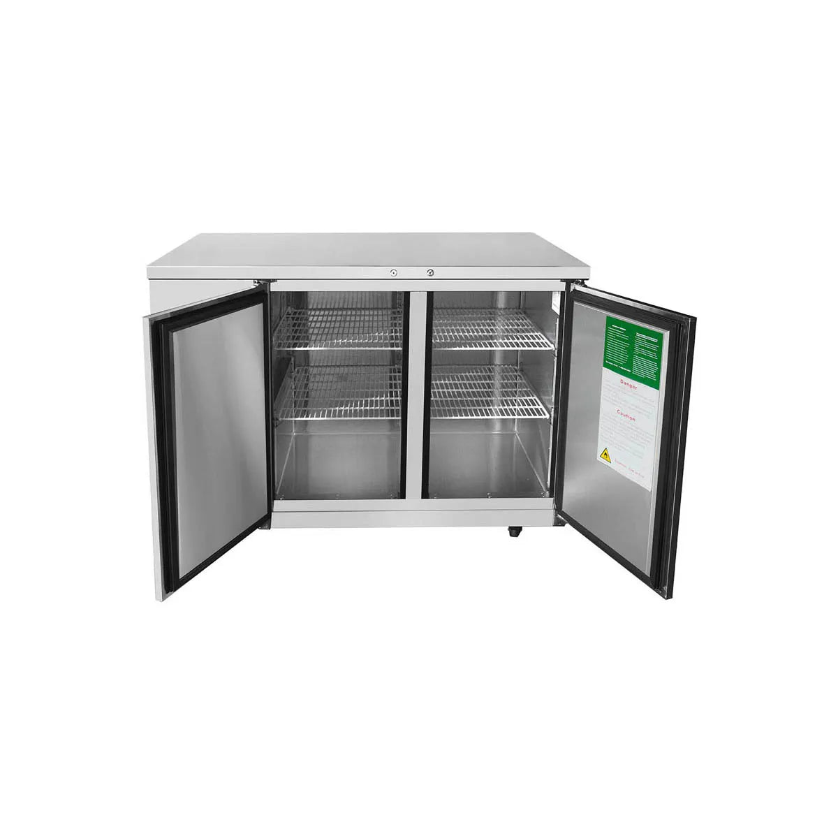 New Atosa SBB59GRAUS1 59" Back Bar Cooler Shallow Depth Stainless Steel